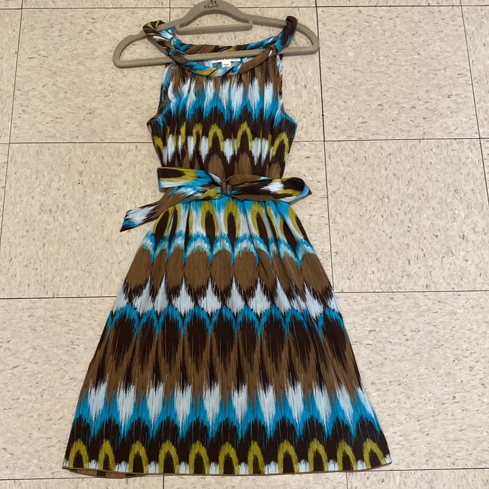 Banana Republic Petite 100% Silk Dress w/ silk belt size Small Petite